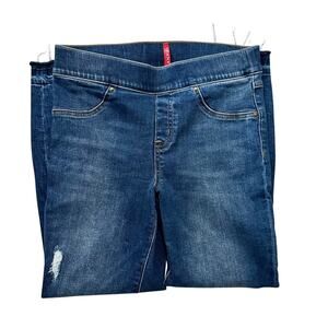 Spanx Distressed Ankle Skinny Jeans, Medium Wash, Petite M